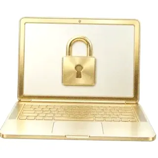 Laptop with padlock — Incognito