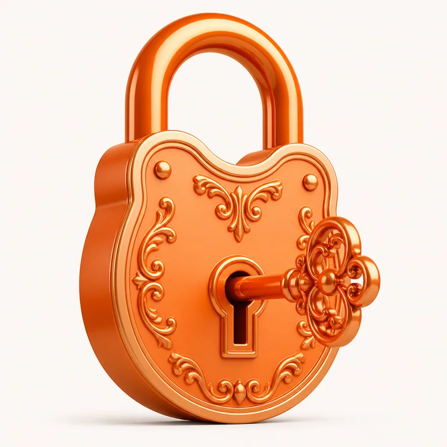 Padlock with key — Incognito