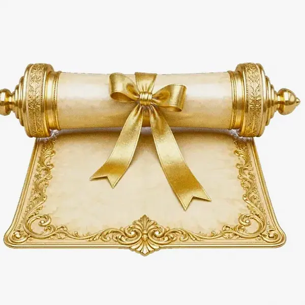 Decorated parchment scroll — Incognito
