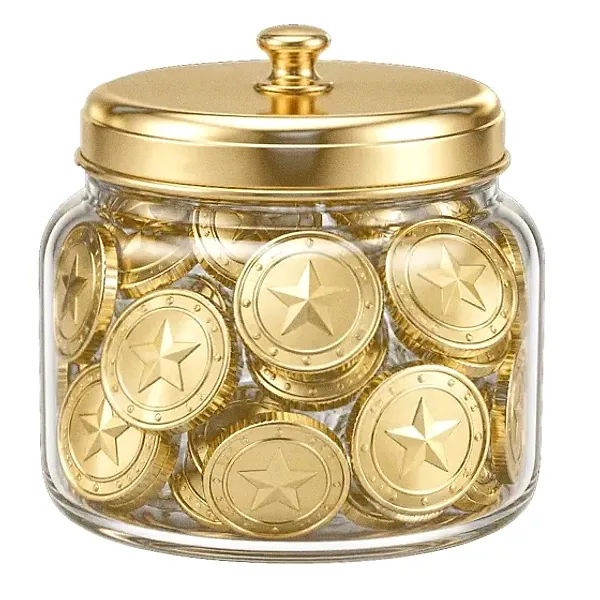 Coin-filled jar — Incognito