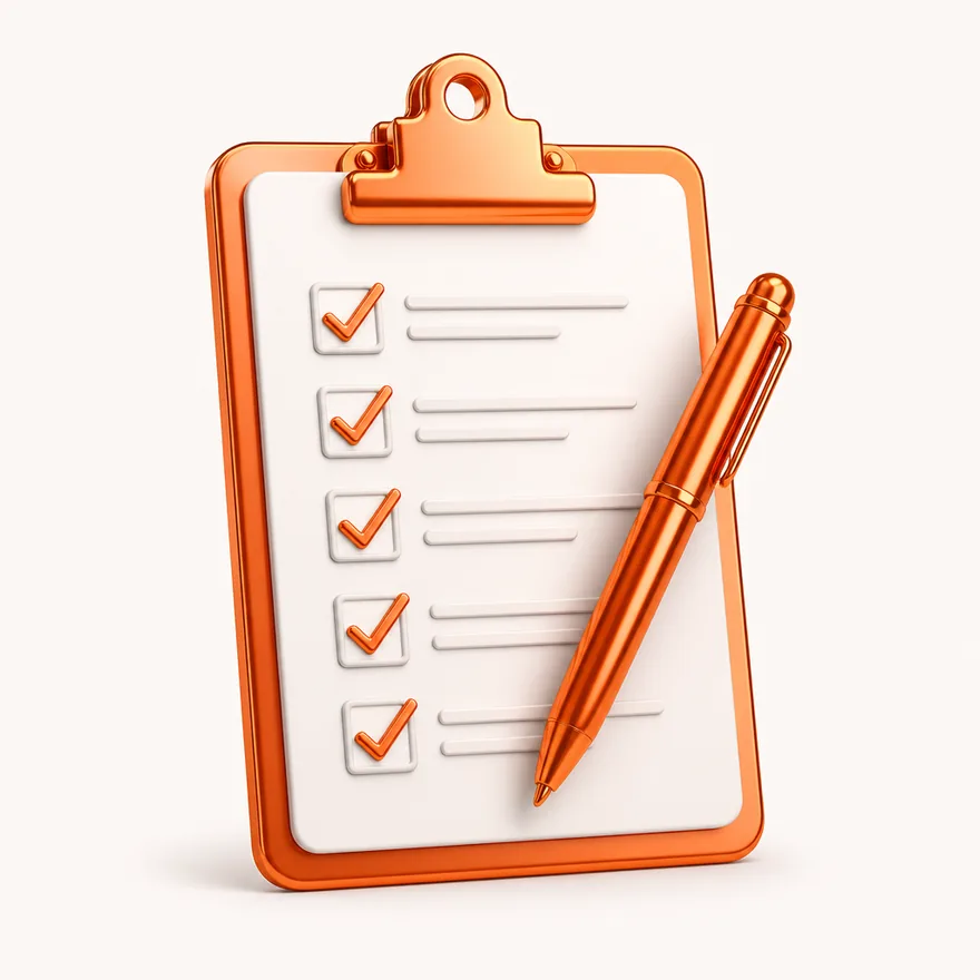 Clipboard checklist — Incognito