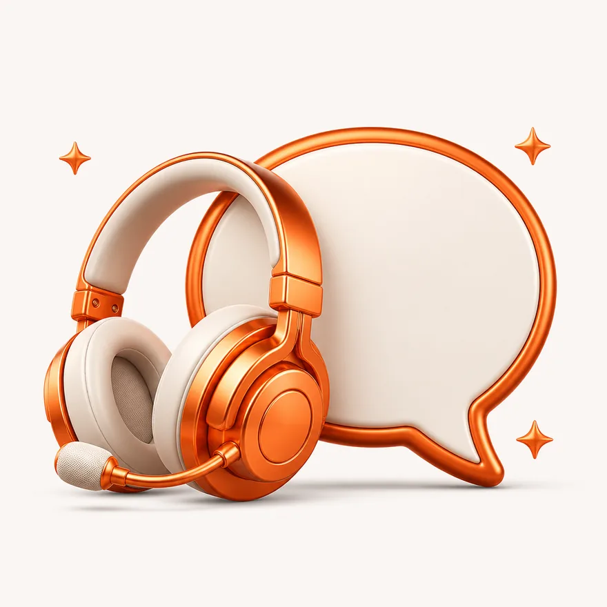 Headset with speech bubble — Incognito